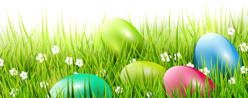 Basket full of Easter eggs
